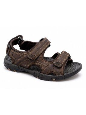 Austin Trading Co Boys Size 1 Sandals Brown Adjustable Straps Non-Marking Sole